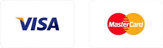 Visa and MasterCard logos